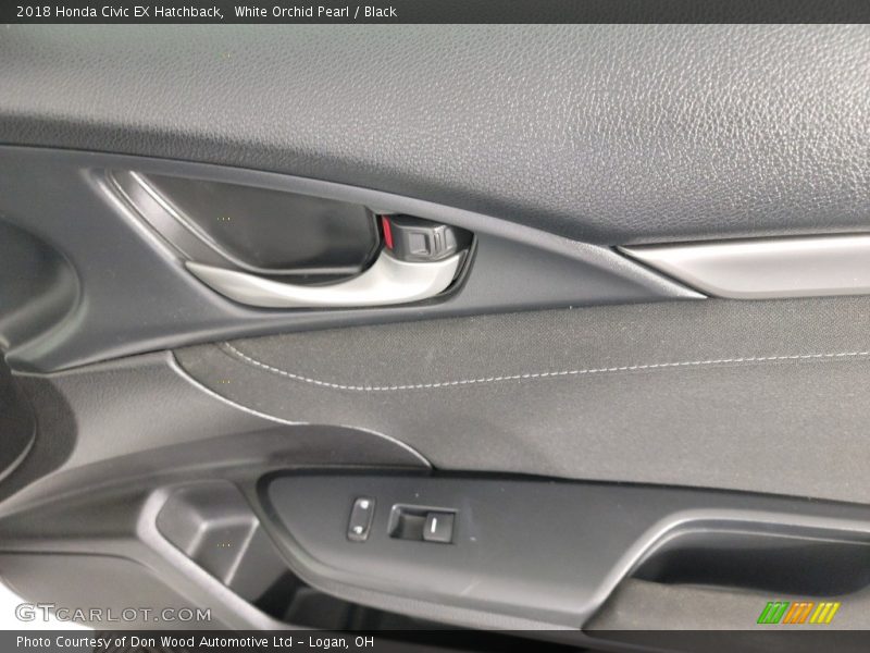 White Orchid Pearl / Black 2018 Honda Civic EX Hatchback