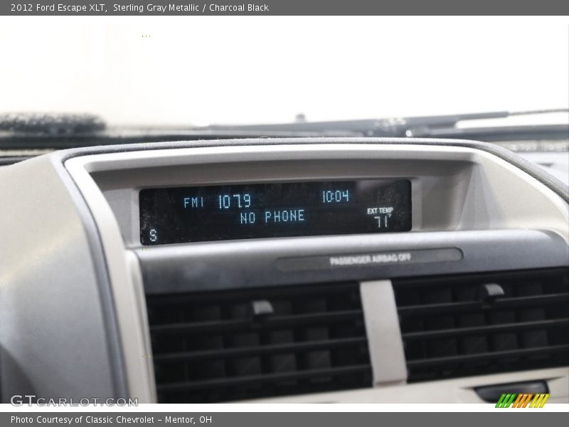 Sterling Gray Metallic / Charcoal Black 2012 Ford Escape XLT