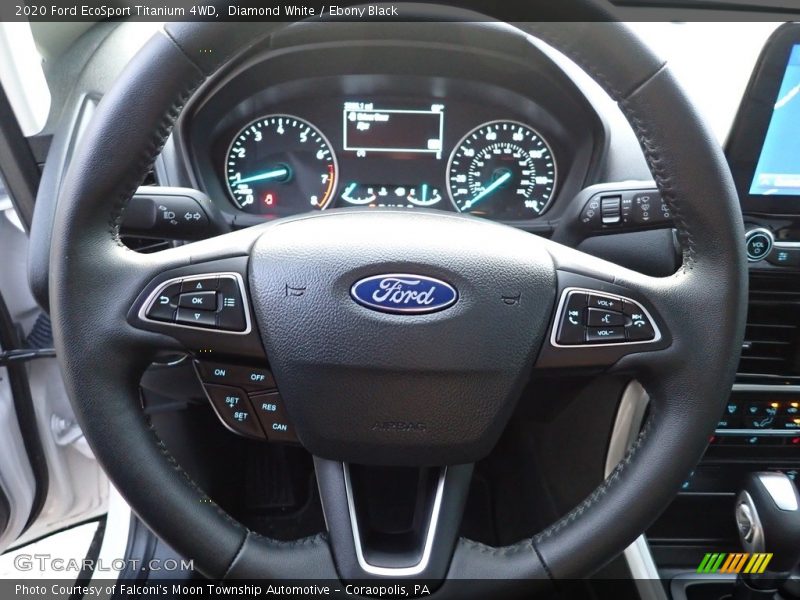 Diamond White / Ebony Black 2020 Ford EcoSport Titanium 4WD