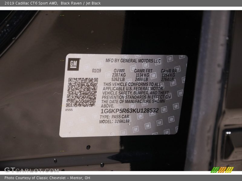 Black Raven / Jet Black 2019 Cadillac CT6 Sport AWD
