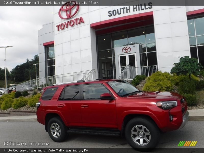 Barcelona Red Metallic / Black 2016 Toyota 4Runner Trail 4x4