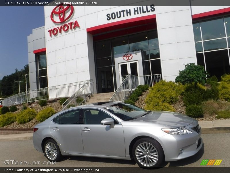 Silver Lining Metallic / Black 2015 Lexus ES 350 Sedan