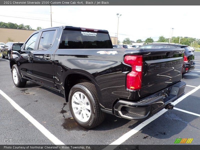 Black / Jet Black 2021 Chevrolet Silverado 1500 Custom Crew Cab 4x4