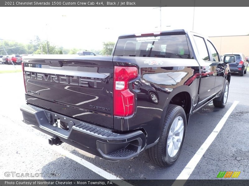 Black / Jet Black 2021 Chevrolet Silverado 1500 Custom Crew Cab 4x4