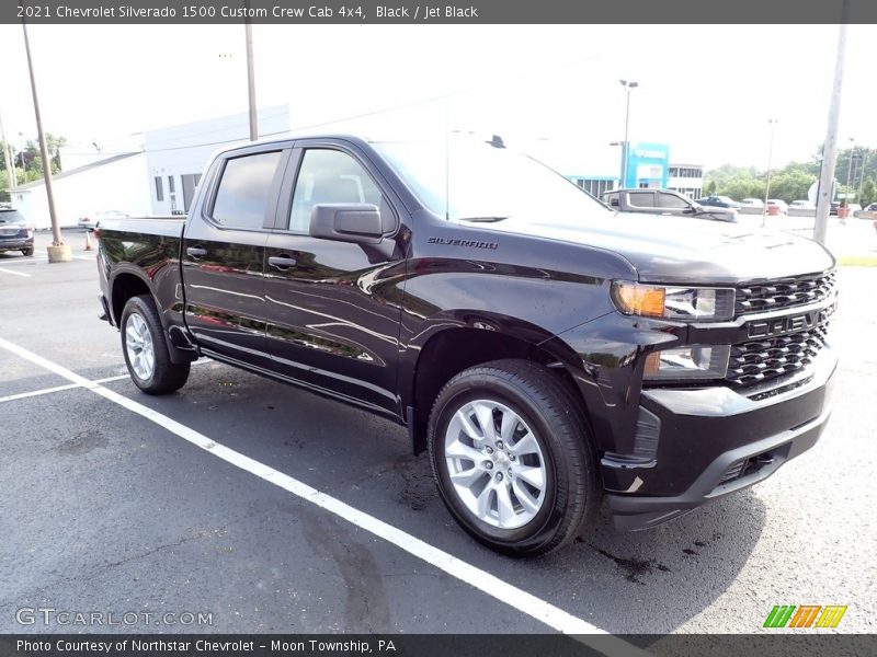 Black / Jet Black 2021 Chevrolet Silverado 1500 Custom Crew Cab 4x4