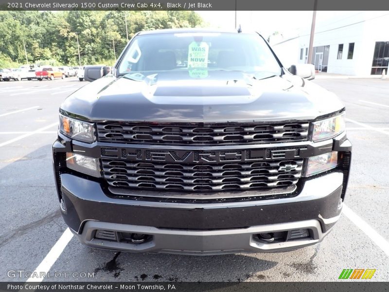 Black / Jet Black 2021 Chevrolet Silverado 1500 Custom Crew Cab 4x4