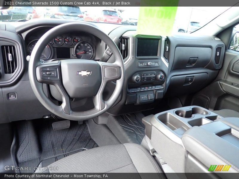  2021 Silverado 1500 Custom Crew Cab 4x4 Jet Black Interior