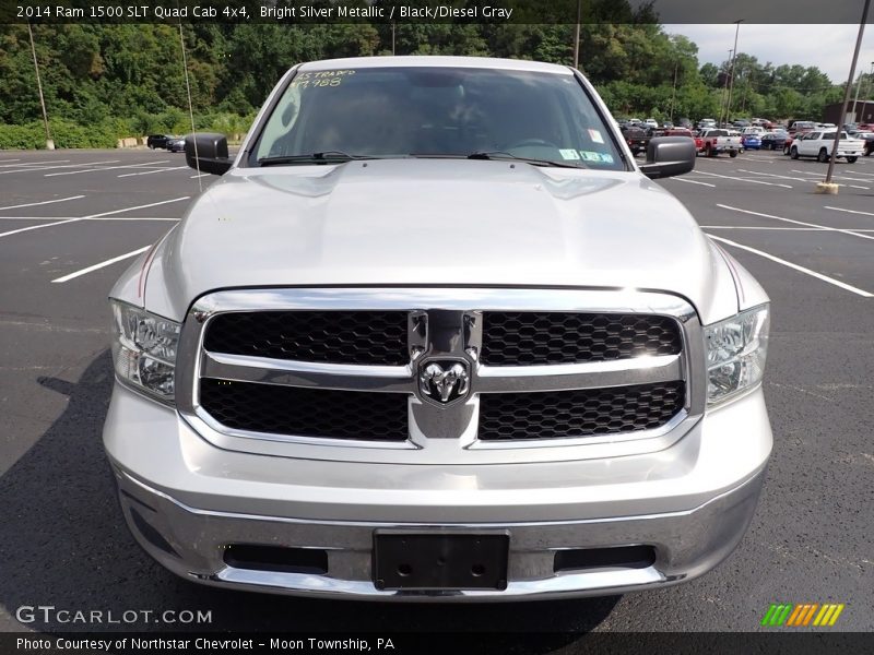 Bright Silver Metallic / Black/Diesel Gray 2014 Ram 1500 SLT Quad Cab 4x4