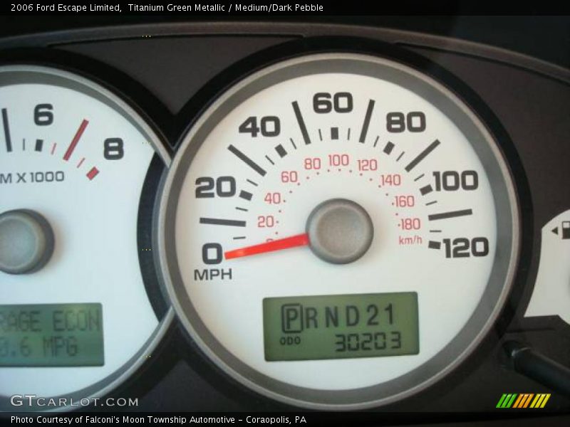 Titanium Green Metallic / Medium/Dark Pebble 2006 Ford Escape Limited