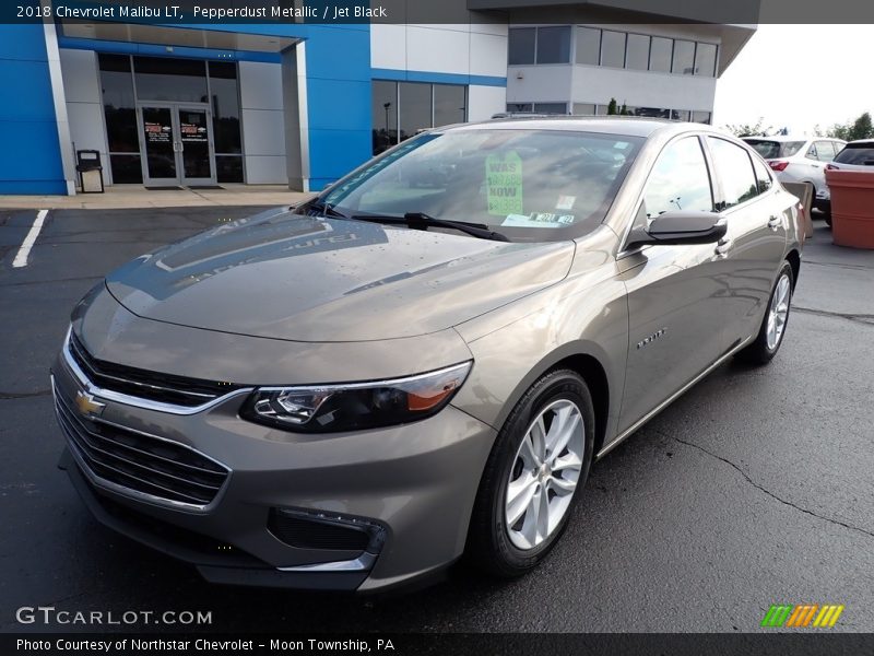 Pepperdust Metallic / Jet Black 2018 Chevrolet Malibu LT