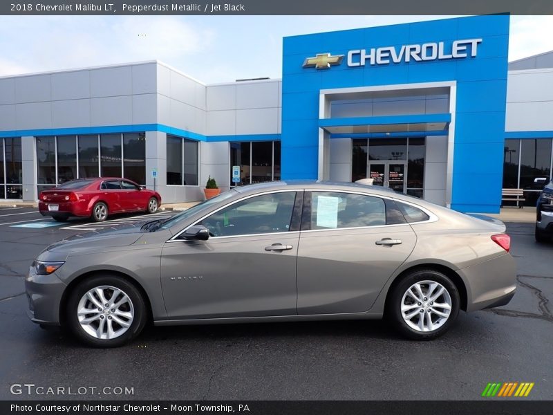 Pepperdust Metallic / Jet Black 2018 Chevrolet Malibu LT