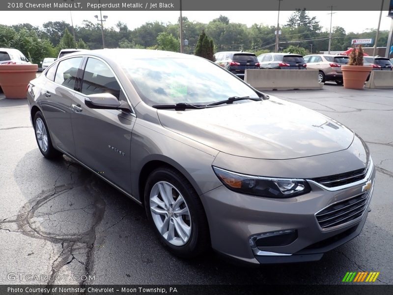 Pepperdust Metallic / Jet Black 2018 Chevrolet Malibu LT