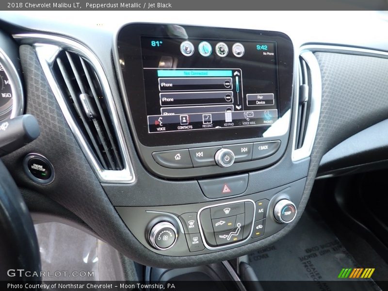 Pepperdust Metallic / Jet Black 2018 Chevrolet Malibu LT