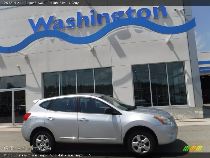 Brilliant Silver / Gray 2012 Nissan Rogue S AWD