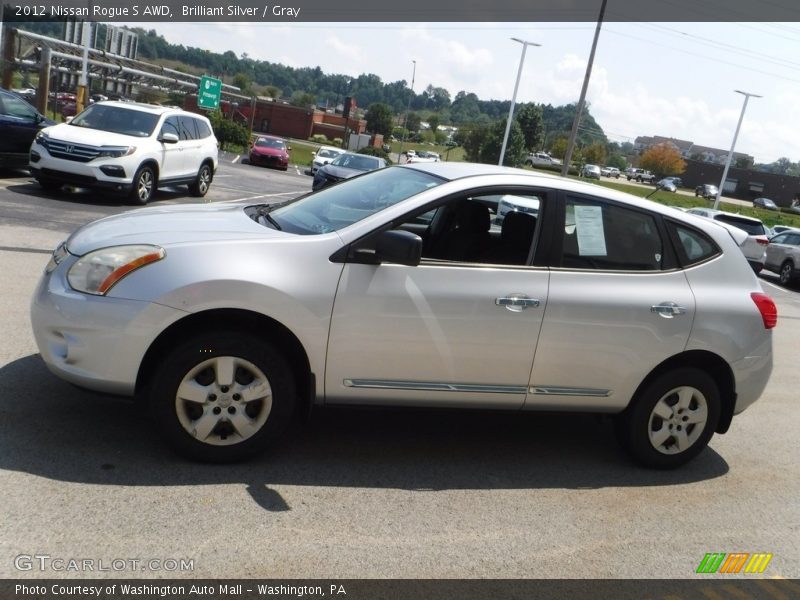 Brilliant Silver / Gray 2012 Nissan Rogue S AWD