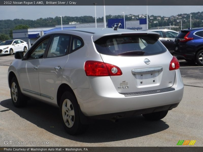 Brilliant Silver / Gray 2012 Nissan Rogue S AWD