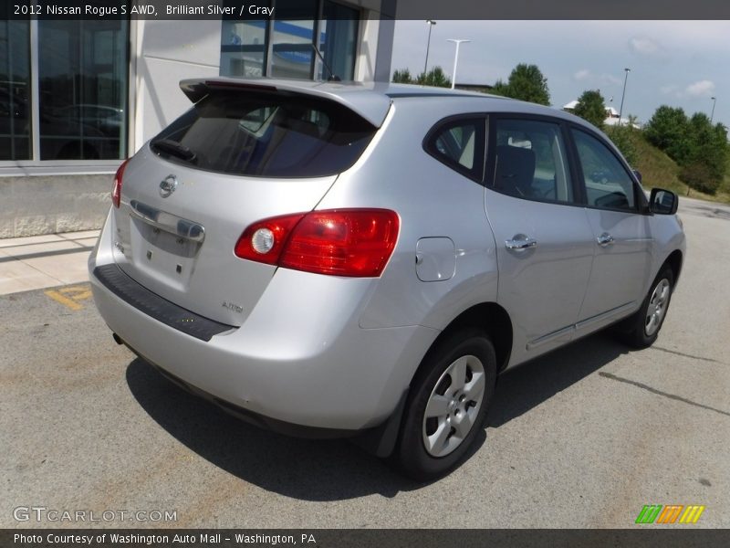 Brilliant Silver / Gray 2012 Nissan Rogue S AWD