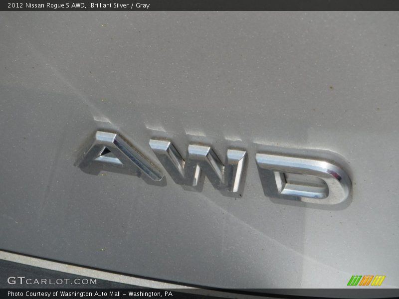 Brilliant Silver / Gray 2012 Nissan Rogue S AWD