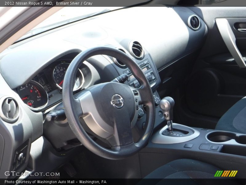 Brilliant Silver / Gray 2012 Nissan Rogue S AWD