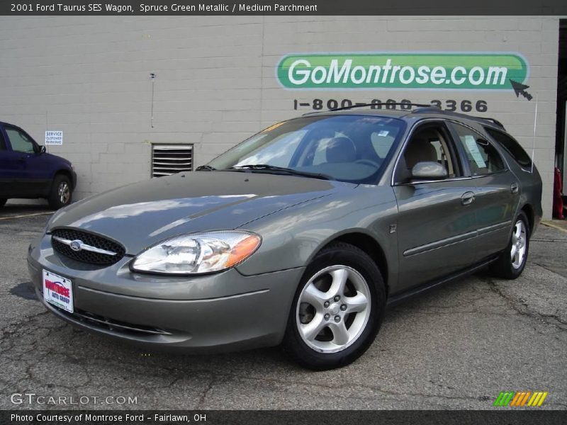 Spruce Green Metallic / Medium Parchment 2001 Ford Taurus SES Wagon