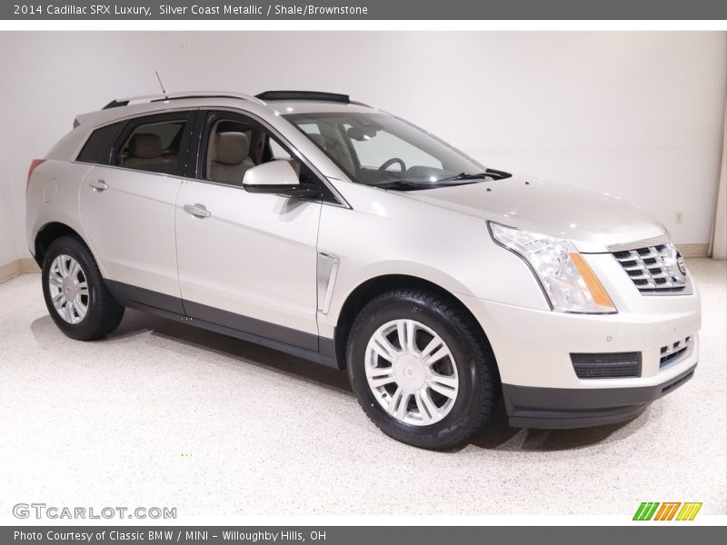 Silver Coast Metallic / Shale/Brownstone 2014 Cadillac SRX Luxury