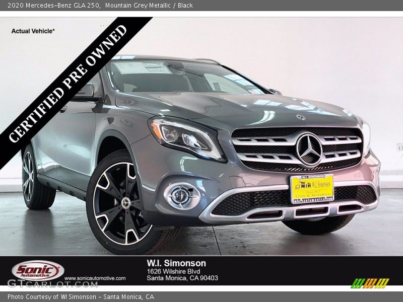 Mountain Grey Metallic / Black 2020 Mercedes-Benz GLA 250