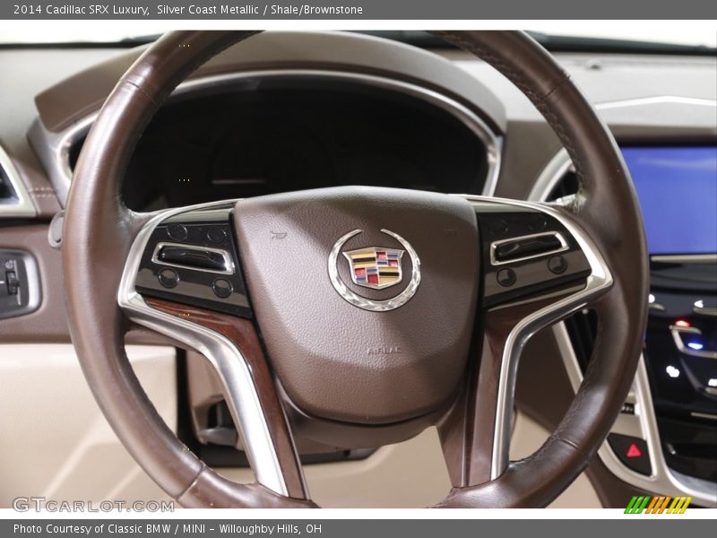 Silver Coast Metallic / Shale/Brownstone 2014 Cadillac SRX Luxury