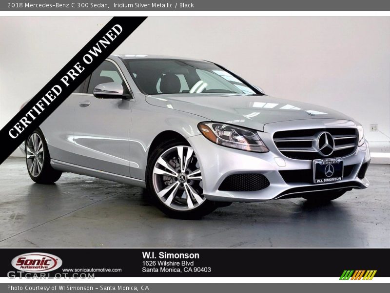 Iridium Silver Metallic / Black 2018 Mercedes-Benz C 300 Sedan