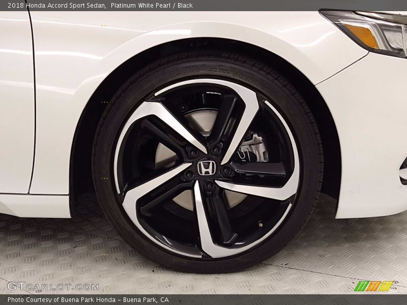 Platinum White Pearl / Black 2018 Honda Accord Sport Sedan