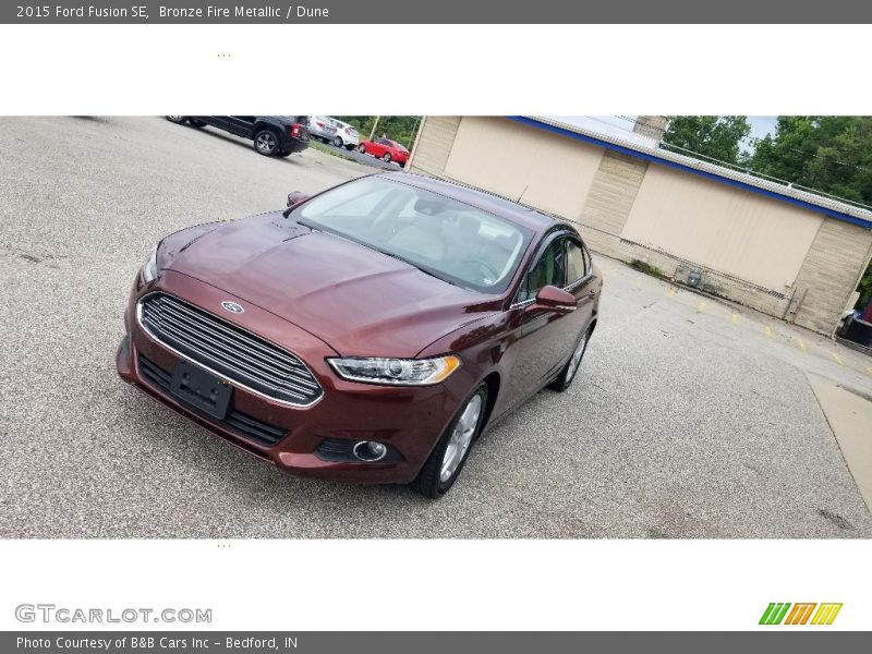 Bronze Fire Metallic / Dune 2015 Ford Fusion SE