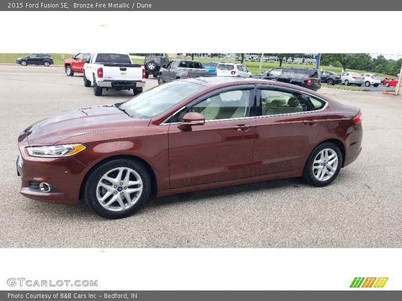 Bronze Fire Metallic / Dune 2015 Ford Fusion SE