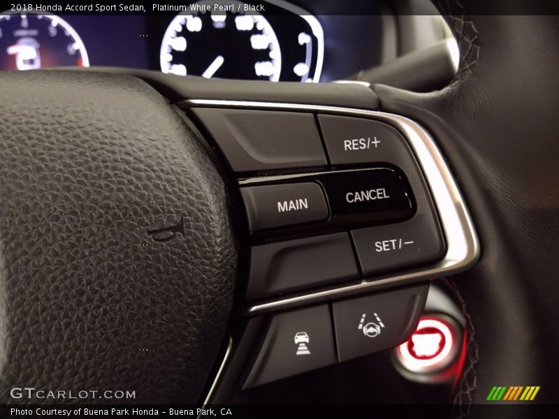 Platinum White Pearl / Black 2018 Honda Accord Sport Sedan