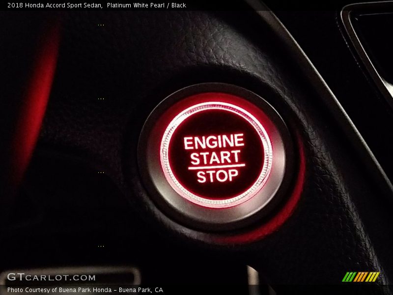 Platinum White Pearl / Black 2018 Honda Accord Sport Sedan