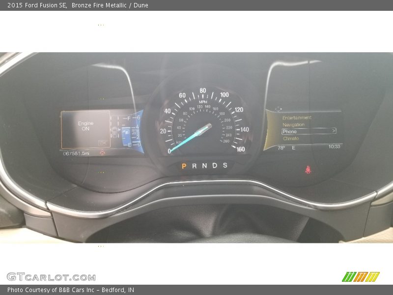 Bronze Fire Metallic / Dune 2015 Ford Fusion SE