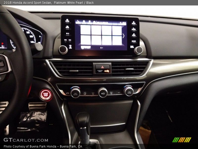 Platinum White Pearl / Black 2018 Honda Accord Sport Sedan