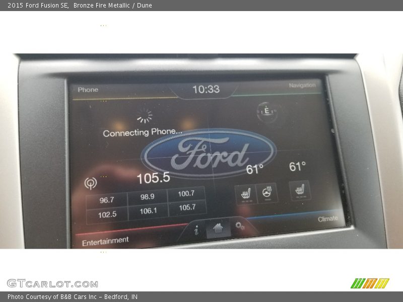 Bronze Fire Metallic / Dune 2015 Ford Fusion SE