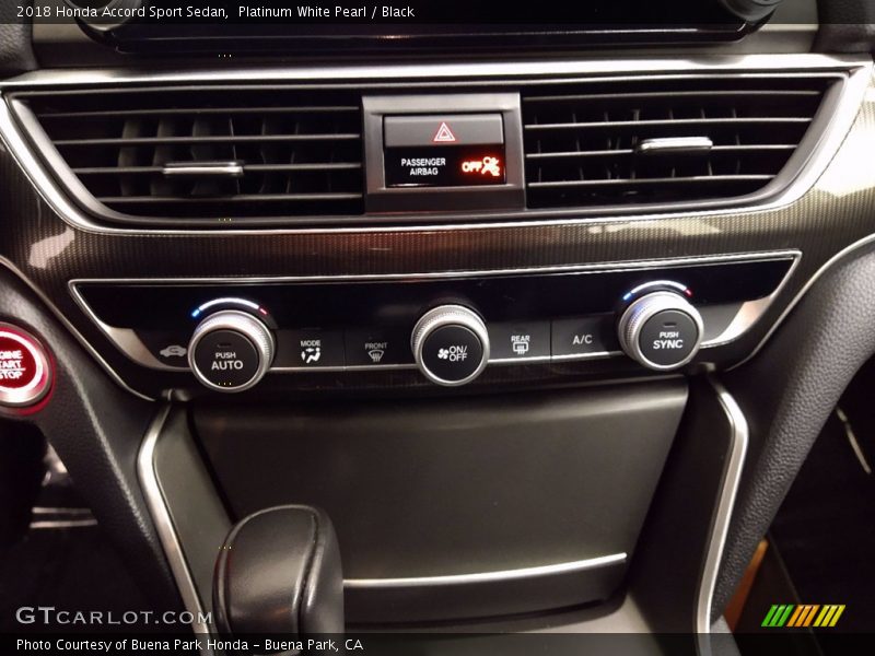 Platinum White Pearl / Black 2018 Honda Accord Sport Sedan