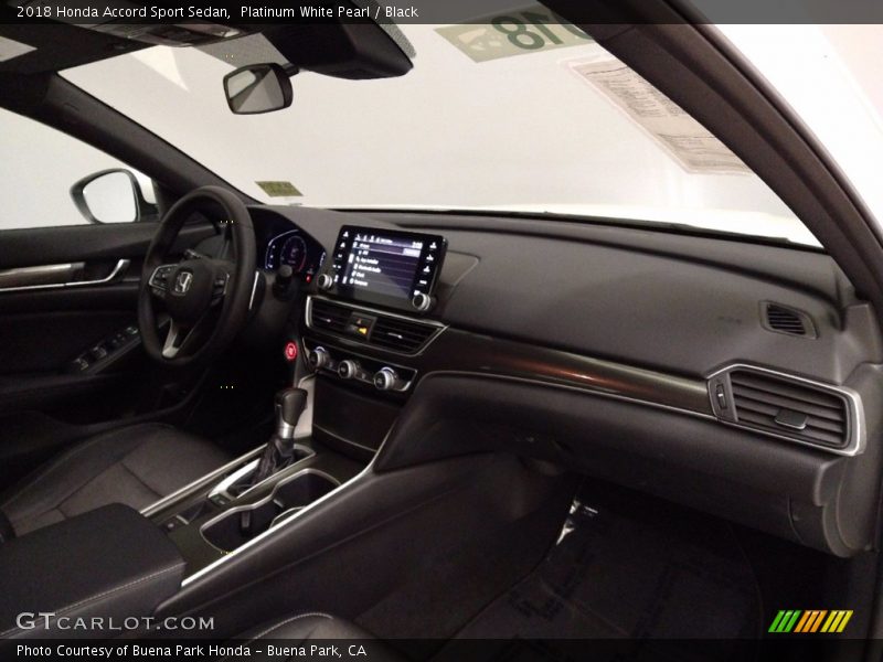 Platinum White Pearl / Black 2018 Honda Accord Sport Sedan