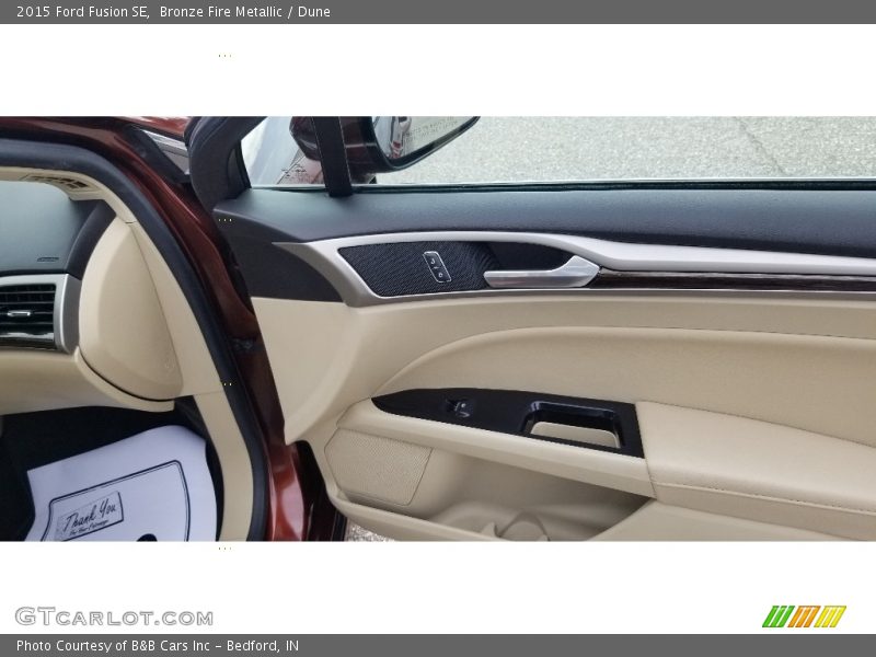 Bronze Fire Metallic / Dune 2015 Ford Fusion SE