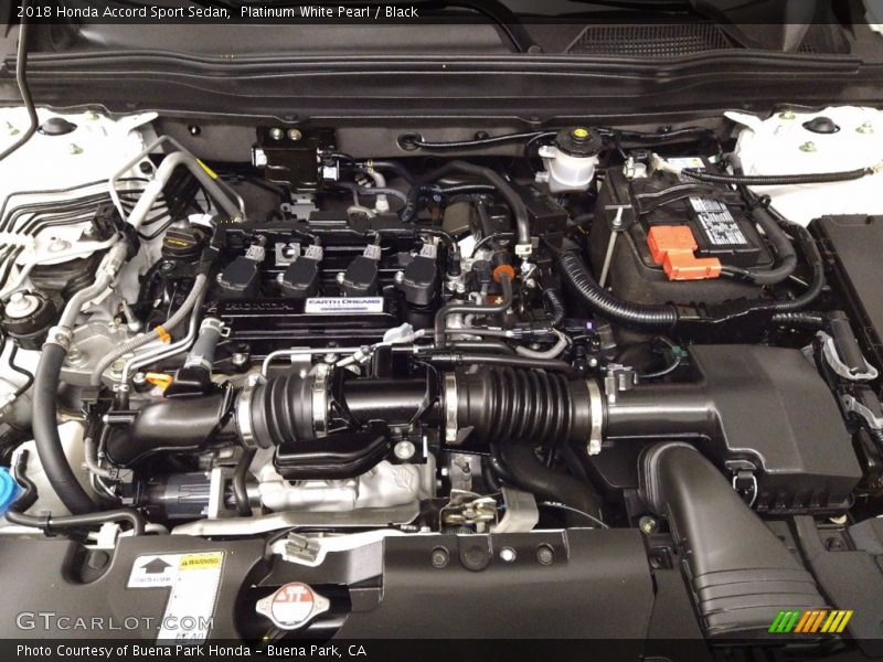 Platinum White Pearl / Black 2018 Honda Accord Sport Sedan