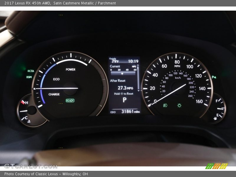 Satin Cashmere Metallic / Parchment 2017 Lexus RX 450h AWD