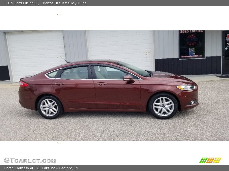 Bronze Fire Metallic / Dune 2015 Ford Fusion SE
