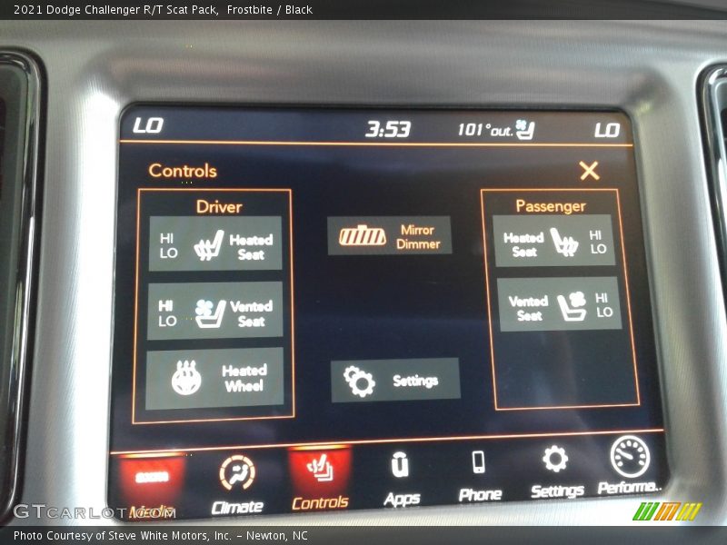 Frostbite / Black 2021 Dodge Challenger R/T Scat Pack