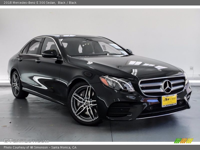 Black / Black 2018 Mercedes-Benz E 300 Sedan