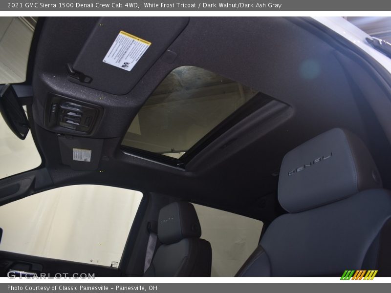White Frost Tricoat / Dark Walnut/Dark Ash Gray 2021 GMC Sierra 1500 Denali Crew Cab 4WD