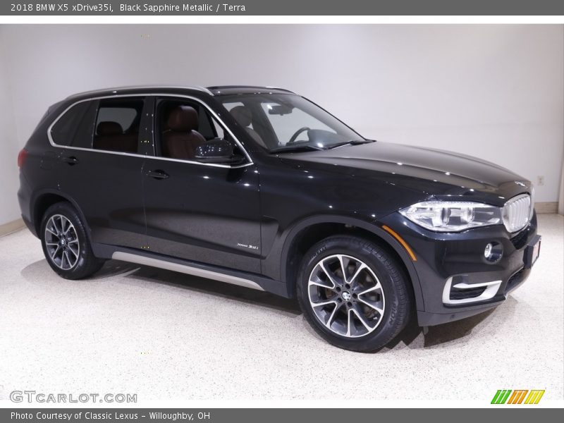 Black Sapphire Metallic / Terra 2018 BMW X5 xDrive35i