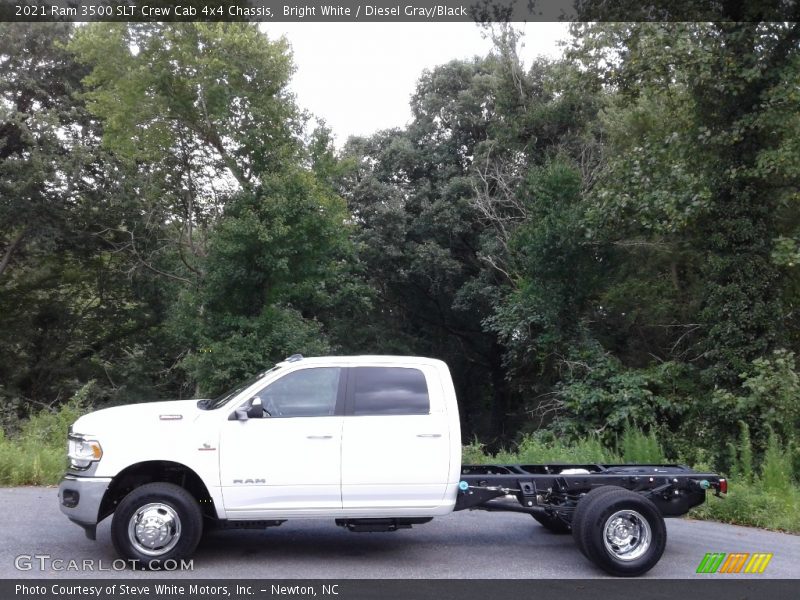 Bright White / Diesel Gray/Black 2021 Ram 3500 SLT Crew Cab 4x4 Chassis