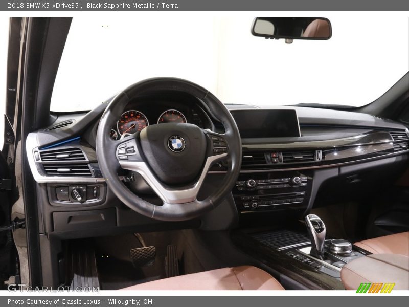 Black Sapphire Metallic / Terra 2018 BMW X5 xDrive35i