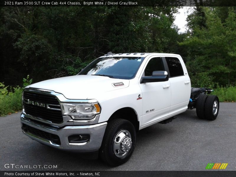 Bright White / Diesel Gray/Black 2021 Ram 3500 SLT Crew Cab 4x4 Chassis