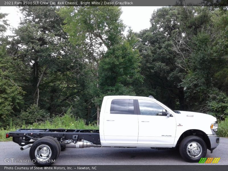 Bright White / Diesel Gray/Black 2021 Ram 3500 SLT Crew Cab 4x4 Chassis